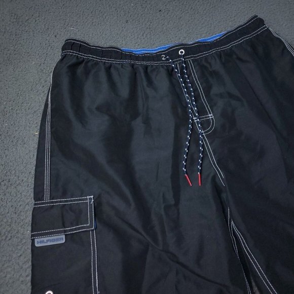 Tommy Hilfiger Swim Board Shorts Mens XL 34x9 Trunks Black - Picture 4 of 9